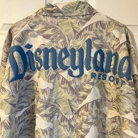 Disneyland Spirit Jersey Linen Button Shacket Shirt Jacket Men XXL Tropical Palm - Picture 5 of 7